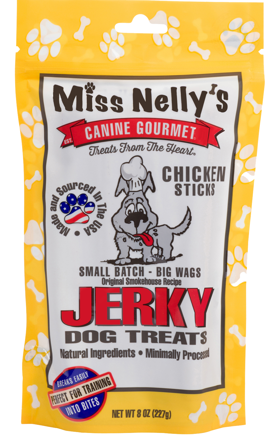 Is the chicken jerky in Miss Nelly's 16oz bag produced in the USA?