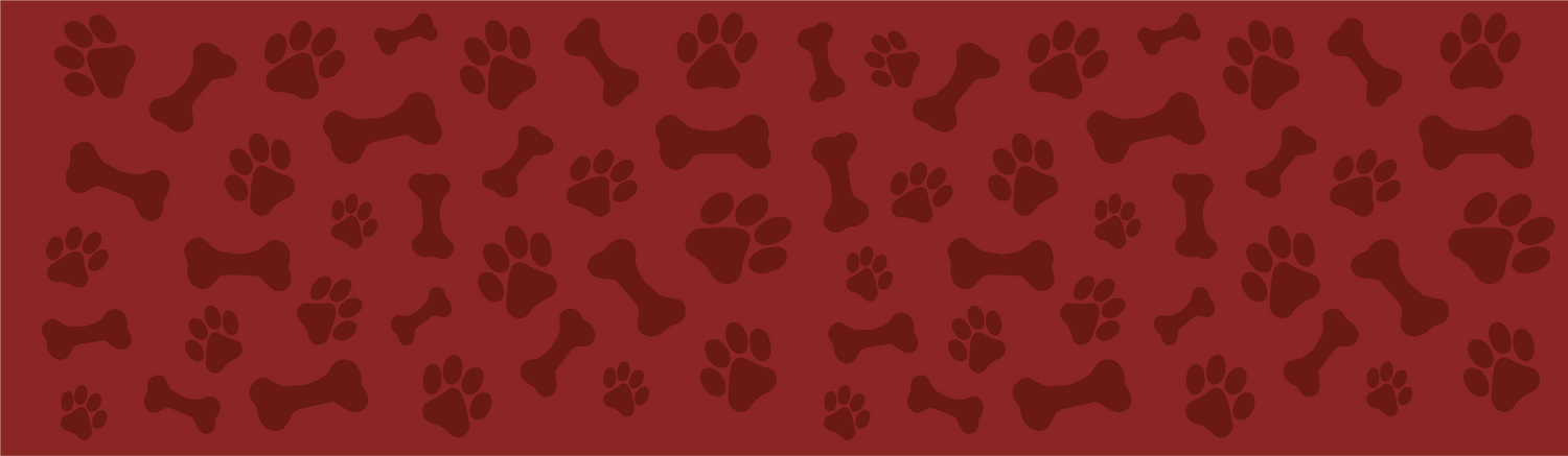 bone graphics on a red background